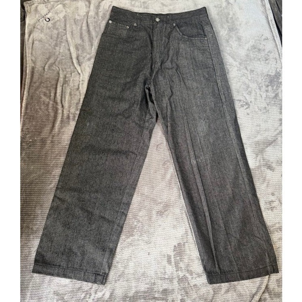 Vintage Southpole Wide Denim Jeans Dark Black High Rise Baggy Skater Y2K 32x30